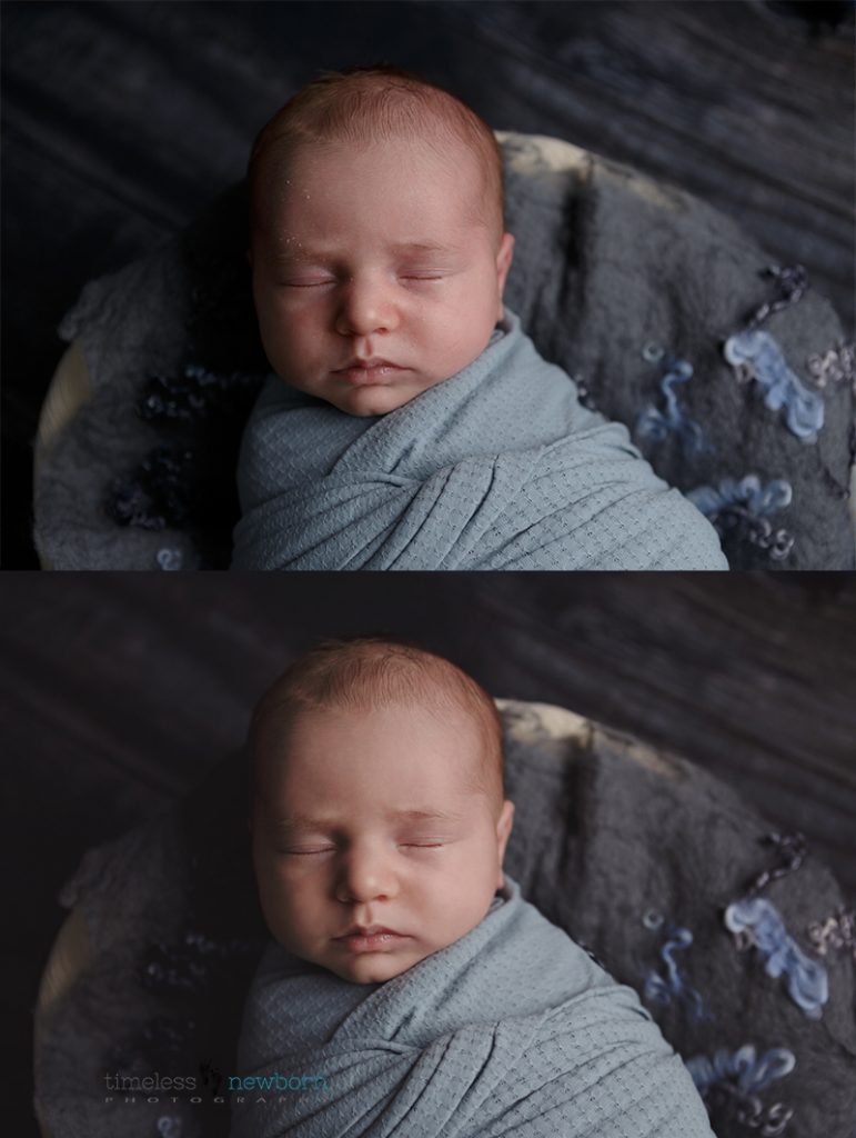 Edited Newborn skin Before and after